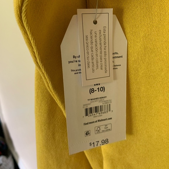 Time&Tru Yellow Sweatshirt - Picture 9 of 11